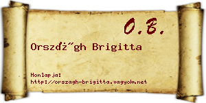 Országh Brigitta névjegykártya