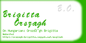 brigitta orszagh business card